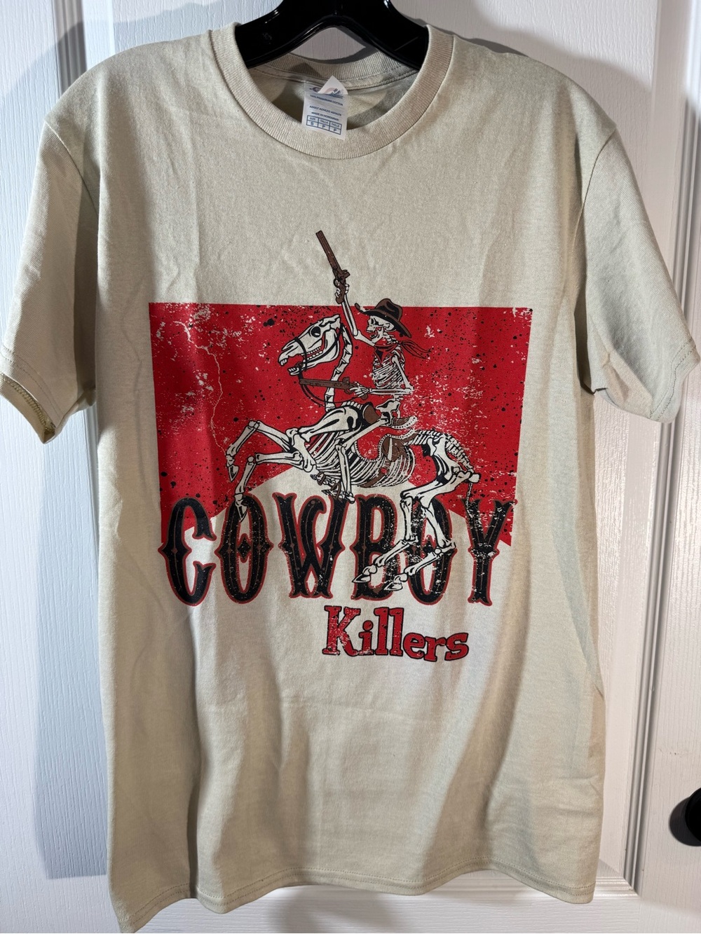 Cowboy Killers Graphic Tee - Cream with Red Print